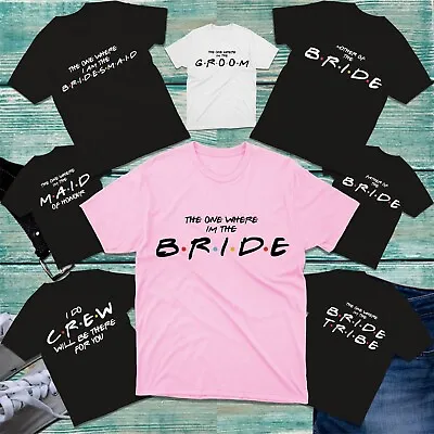 Bride Groom T-Shirt Hen Do Party Friends Inspired Stag Do Party Unisex Gift Top • $14.92