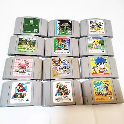 Nintendo 64 Games Lot Of 12 Japan  Retoro Games N64  Mario  Pokemon • $8.50