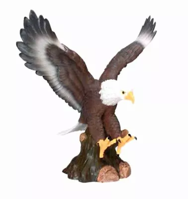 AMERICAN BALD EAGLE Landing STATUE Patriotic FIGURINE  SCULPTURE  7  1/2  • £35.66