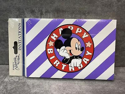 NEW Sealed Vintage Mickey Mouse Happy Birthday Invitations • $7.99