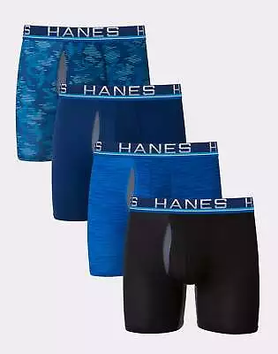 Hanes Boxer Brief 4-Pack Sport Men X-Temp Total Support Pouch Comfort Flex Waist • $19.51