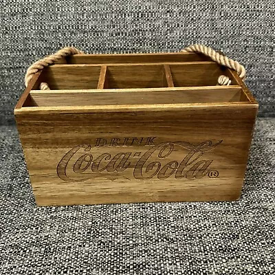 Coca-Cola Small Decorative Wooden Box. Dove Tail Corners. 4.5 X 5.5 X 5.5 • $24.99