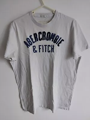 Abercrombie & Fitch  Mens   Xl  White  T Shirt   Good Used Condition • £4.65