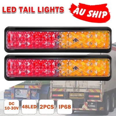 $23.95 • Buy 2X Trailer Lights LED Tail Lights Truck Ute Caravan Indicator Stop Lamp 12V 24V