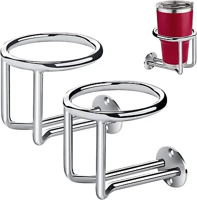2X Stainless Steel Cup Holder  For Marine Boat Yacht Truck Car  2~3 In Bottle • $38.90