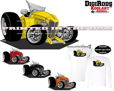 Hot Street Rod Vintage Cool Show Car #1 DigiRods / Koolart Cartoon Car T Shirt  • $22.95