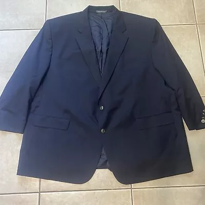 Jack Victor Sport Coat 54R Blue 100% Wool Blazer Jacket Montreal Canada • $39.99