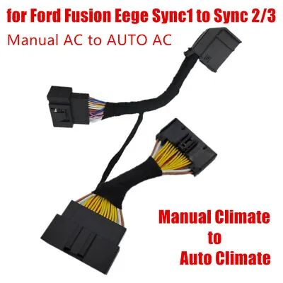PNP Cable Harness Adapter For Ford Fusion Eege 4  To 8  Manual To AUTO Climate • $55
