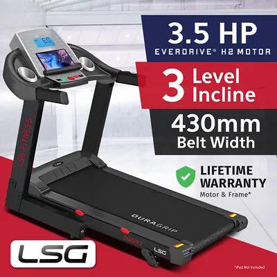 $599 • Buy Genuine LSG Series 430mm Belt Electric Treadmill Quiet EverDrive Motor