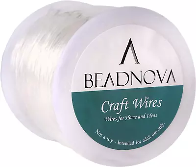 BEADNOVA 0.8mm Bracelet String Clear Craft Wire Stretch String Cord For Jewelry • $9.86