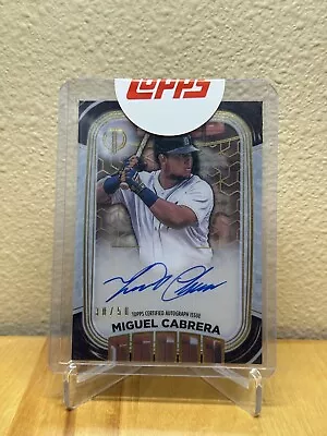 2022 Topps Tribute Miguel Cabrera Iconic Perspectives Auto 30/50 Tigers  • $130