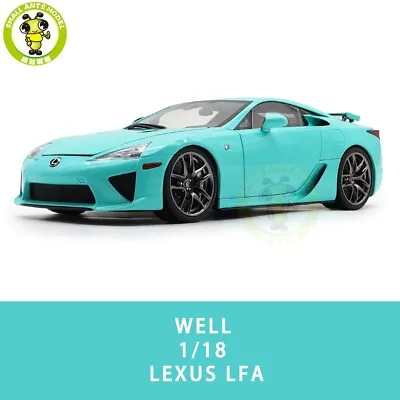 1/18 WELL LEXUS LFA Mint Green Diecast Model Toy Car Gifts For Friends Father • £149.90