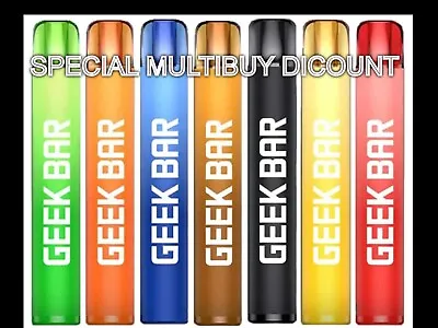 £2.89 • Buy Geek Bar E600 Disposable 2ml Vape POD 600 Puffs 20mg NicSalt 2% ELF/ELUX FLAVORS
