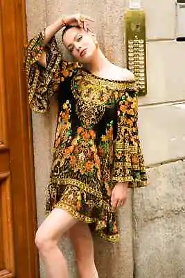 Czarina -🖤🤎NEW….Black Leopardess Frill Dress - Sizes: M • $259