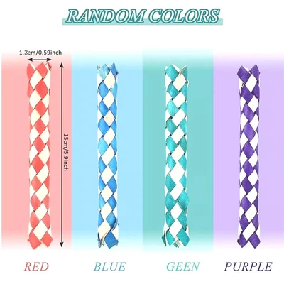 £8.69 • Buy 24 X Chinese Oriental Real Bamboo Finger Traps - Party Bag Fillers Toys T41 023