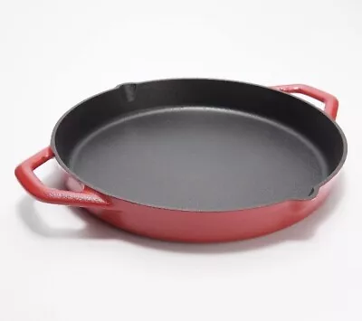 $35.09 • Buy 12  Cast Iron Nonstick Everyday Frying Pan Oven Safe Red Cooks Essentials