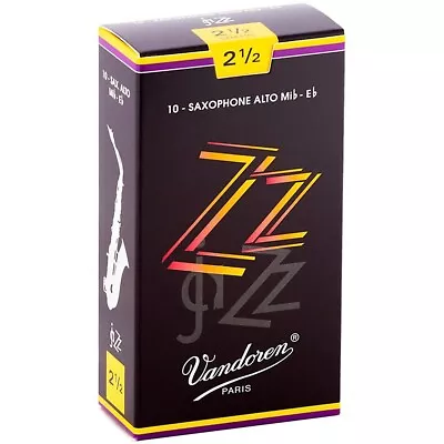 Vandoren ZZ Alto Saxophone Reeds Strength - 2.5 Box Of 10 • $34