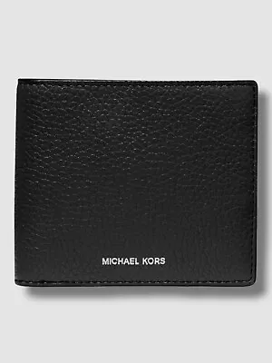 $78 Michael Kors Men's Black Mason Pebbled Leather Bifold Wallet • $21.98