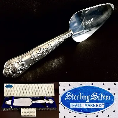 Boxed Vintage Hallmarked Sterling Silver Handle Harrison Brothers 10” Pie Server • £150