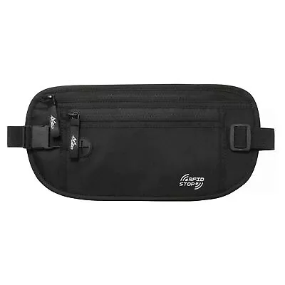 RFID Blocking Travel Money Belt Bag Under Clothes Waist Bag Hidden Pouch • $12.70