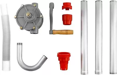 Aluminum Drum Rotary Hand Pump Barrel Hand Crank Oil Gas Barrel Rotary Oil Fuel • $29.05