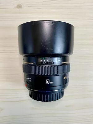 Canon EF 50mm F/1.4 USM Lens In Very Good Condition With Hood And UV Filter • £159