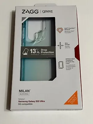 Gear4 ZAGG Milan Series Case For Samsung Galaxy S22 Ultra 6.8  (Aurora) • $9.98