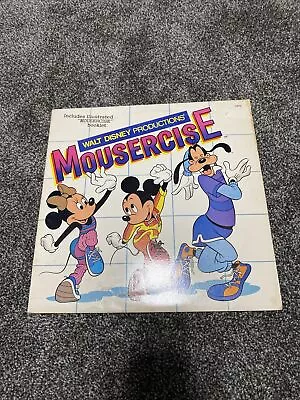 MOUSERCISE Walt DISNEY Original 1982 VINYL LP Record 12  W. BOOKLET Mickey Mouse • $12.26