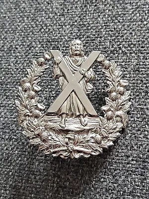 Cameron Highlanders Chromed Cross Belt Badge Screw Fixing • £15