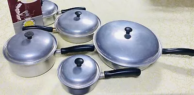 Vita Craft Aluminum Cook Set Vintage 5 Pots Pans Lids Booklet • $44.95