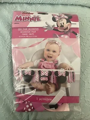 Minnie Mouse 1st Birthday Fabric & Ribbon High Chair Decorating Kit Party  • £10.60