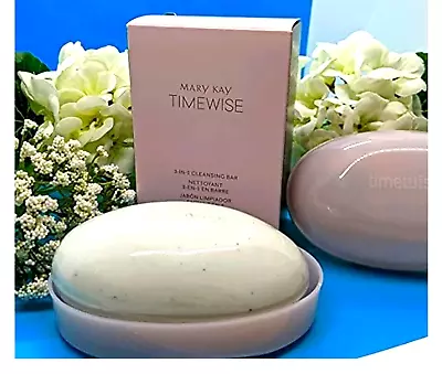 Mary Kay TimeWise 3-In-1 Cleansing Bar W/ Soap Dish 5 Oz. New Sealed • $20.50