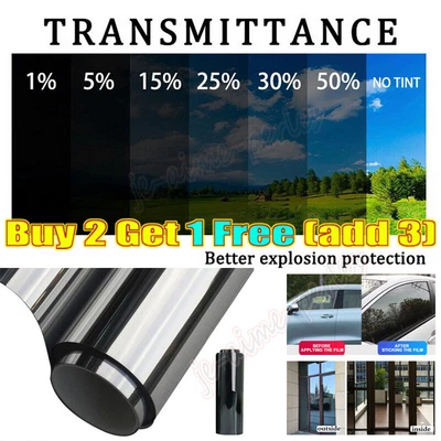 £6.38 • Buy One-Way Mirror Window Film Reflective Home Privacy Solar Tint Foil Glass Sticker