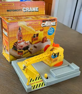 Authentic 1985 Matchbox Motor City Crane Mint W/Unpunched Hanger Box Macao • $19.99