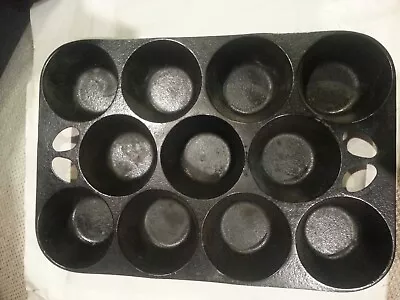 Vintage GRISWOLD Cast Iron NO 10 Popover Muffin Pan 949 B Erie PA USA 11 Cup • $89.99