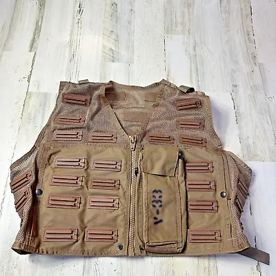 Large Ultimate Survival Vest W SnapTrack US Military Tactical Brown Made In USA • $126