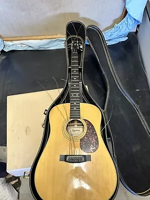 Epiphone PR350 Acoustic Guitar By Gibson With Case Needs Restring Vintage • $160