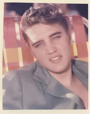 Elvis Presley 1950's Sexy Open Shirt Pompadour Hair Vintage 8x10 Color Photo • $24.99