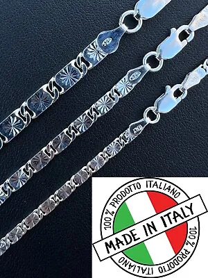 Valentino Star Chain Or Bracelet Solid Real 925 Sterling Silver ITALY 3-5mm • $47.73