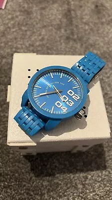 Diesel Mens Only The Brave Blue Oversized Plastic Wristwatch Rare Unisex HTF • £99