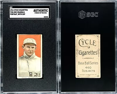 1909-11 T206 Doc Crandall With Cap New York Giants SGC A ***Cycle 460*** • $199.99