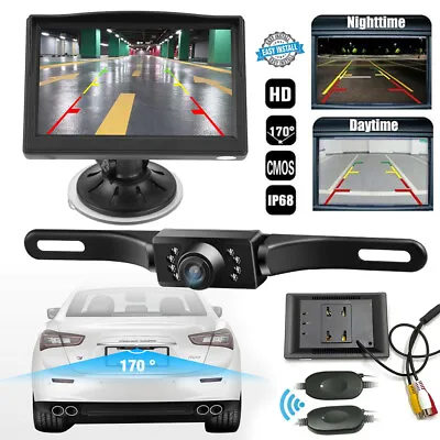 5  Monitor Wireless Backup Camera Car Rear View Parking System Night Vision • $12.98