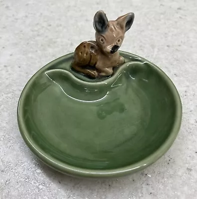 Vintage Irish Wade Whimtray Pin Tray Fawn Deer Ashtray Ceramic Collectable • £6.25