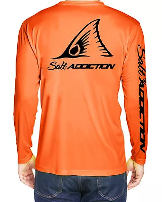 Salt Addiction T Shirt Long Sleeve Microfiber Redfish Flats Fishing 30+ UV  • $28.49