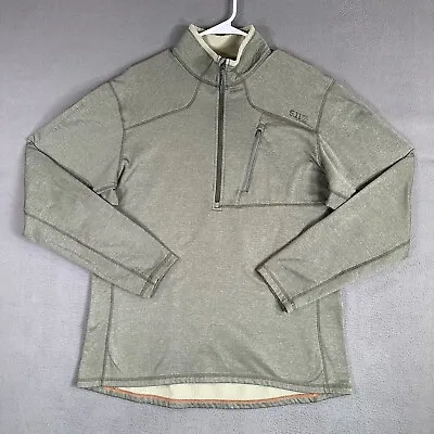 5.11 Tactical Pullover Mens Large Green Fleece Recon Half Zip Sweater Jacket EUC • $29.88