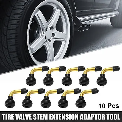 10pcs Car Tire Valve Air Tyre PVR70 Valve Stem Bent 90 Degree Angled Rubber Base • $11.74