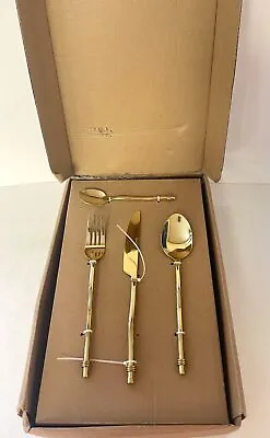 Aulica Cutlery Set Of 24 Pcs - Gold Color • £105