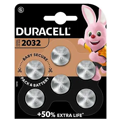 Duracell 2032 Battery CR2032 BR2032 DL2032 3v Lithium Coin Cell Button Batteries • £3.48