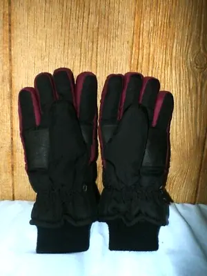 New  Thinsulate Men's Gloves Maroon- Black W/ Palm Grip Sm-Med • $7