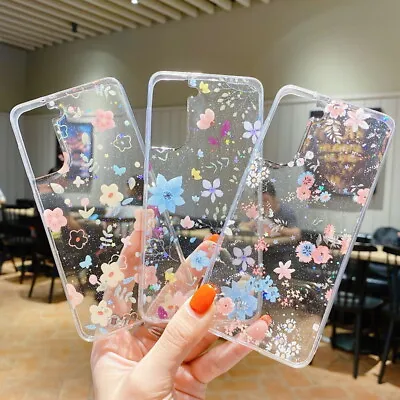 For Samsung S23 S22 S21 S20 A12 A53 A52 A51 Glitter Flower Clear Soft Case Cover • $5.93